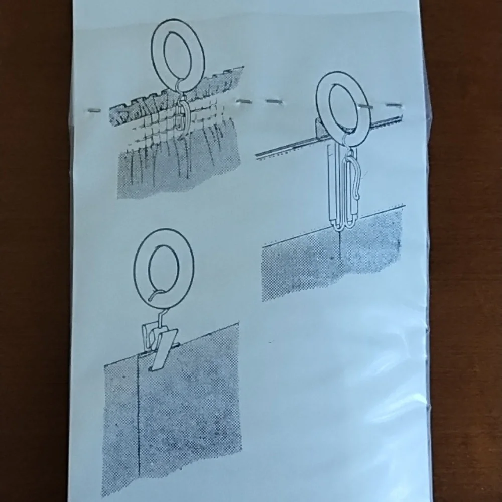 IKEA GON Metal Curtain Rings Hooks Clips 10-pack Black 335.478.80 DISCONTINUED
